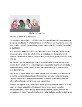 Preview of Spanish 3+ Reading Comprehension -  Pandemia en la Vida de un Adolescente