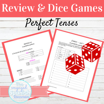 Preview of Spanish Present Perfect and Pluscuamperfecto Review Packet and Dice Activities