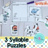 Spanish Syllable Game | Juego de 3 Sílabas Abiertas | 3 Ca