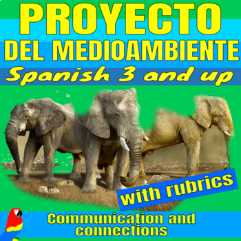 Preview of Spanish 3 environment medioambiente unit project