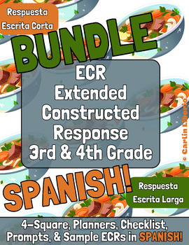 Preview of Spanish 3rd & 4th Grade ECR BUNDLE! Extended Constructed Response Samples!