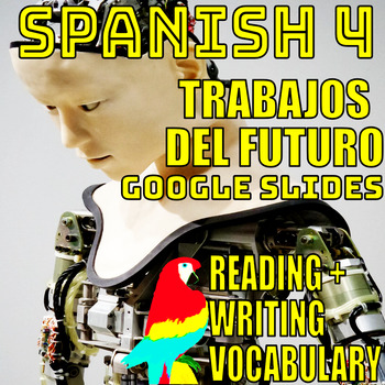 Preview of Spanish 4 jobs and careers reading google slides-Los trabajos del futuro
