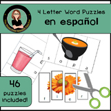 Spanish 4 letter words puzzles Palabras de cuatro letras, 