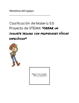 Preview of Spanish 5.5 A Classifying Matter STEAM Project