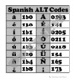 Spanish ALT Codes by Super Spanish and Excellent English | TpT