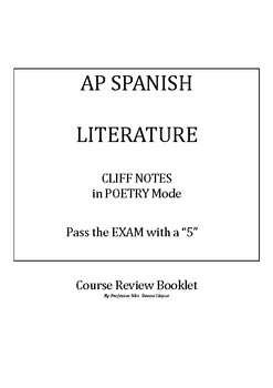 Preview of Spanish AP Literature Cliff-notes through POETRY by Llapur