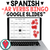 Spanish -AR Verbs Bingo Game Spanish Grammar Activity for 
