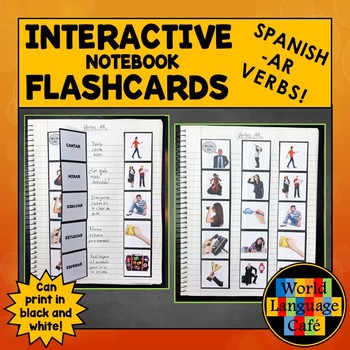 Preview of Spanish AR Verbs Flashcards Interactive Notebook Flashcards and Games