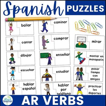 Preview of Spanish AR Verbs Puzzles