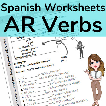 Preview of Spanish Grammar Present Tense Regular AR Stem Changing Verbs Practice Activities