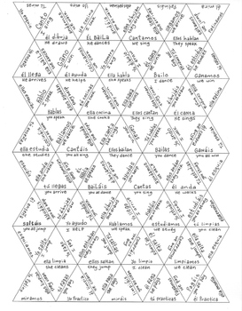 Preview of Spanish -AR verb puzzle ~Regular -AR verbs ~Present tense spanish puzzle