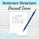 sentence structure worksheet teachers pay teachers