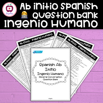 Preview of Spanish Ab Initio Individual Oral Question Bank ☆ Ingenio Humano