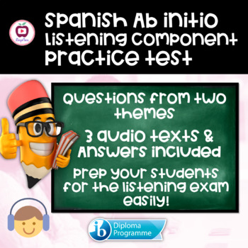 Preview of Spanish Ab Initio Practice Listening Exam 2 ☆ Audios + Answers + Scripts