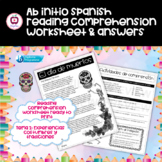 Spanish Ab Initio Reading Worksheet  ☆ Experiencias: El Dí