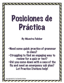 Preview of Spanish Accents Station Practice