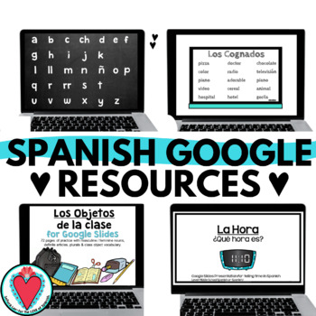 Preview of Spanish Activities Bundle for Google Slides + PowerPoint - Digital 