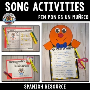 Preview of Spanish Song Activities - Pin Pon es un muñeco