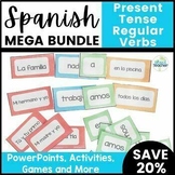 Spanish Present Tense Verb Worksheets PowerPoint Games Bundle