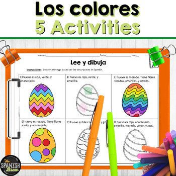 Spanish Activities Worksheets Task Cards for Easter or Pascua BUNDLE