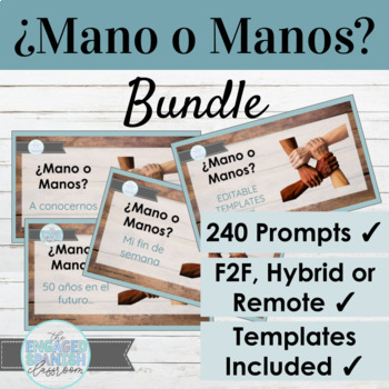 Preview of Spanish Actvity Bundle for Digital and Hybrid Learning | Mano o Manos