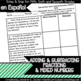 Spanish Adding and Subtracting Fractions and Mixed Numbers