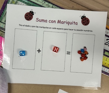 Preview of Spanish Addition and Subtraction Activity