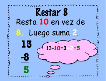 Preview of Spanish Addition and Subtraction Strategies