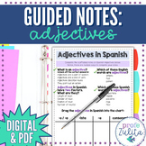 Spanish Adjective Agreement Guided Notes for Students | Di