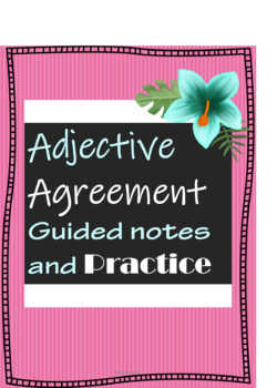 Preview of Spanish Adjective Agreement Notes & Practice