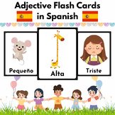Spanish Adjective Flash Cards for PreK & Kinder Kids - 20 