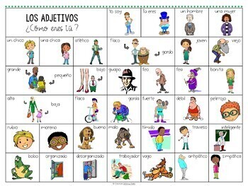 Los Adjetivos/ Spanish Adjectives BUNDLE by Senorita Profe | TpT
