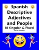 Spanish Adjectives & People Worksheet - Number & Gender Agreement