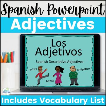 Preview of Spanish Adjectives PowerPoint Lesson Word Wall Vocabulary