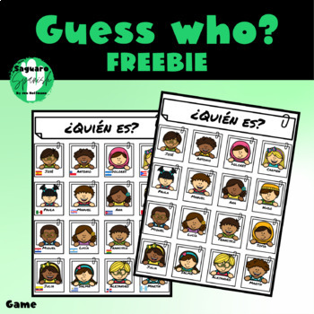 Preview of Spanish Adjectives Printable Game | ¿Quién es? |  Who is it? 