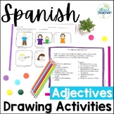 Spanish Adjectives Reading Writing Listening and Drawing Activity