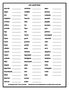 Spanish Adjectives Word Find Puzzles by Donna Antovel | TpT