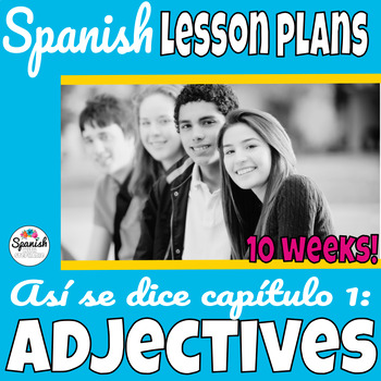 Preview of Spanish Adjectives and descriptions w el verbo Ser lesson plan and curriculum
