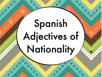 Preview of Spanish Adjectives of Nationality PowerPoint Slideshow Presentation