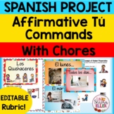 Spanish Affirmative Tú Commands with Chores Project | Mand