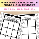 Spanish After Spring Break Activity, Spring Cell Phone Pho