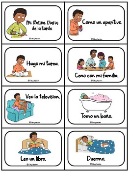 Spanish Afterschool Daily Routine Booklet by Stacy Harrison Inc | TPT