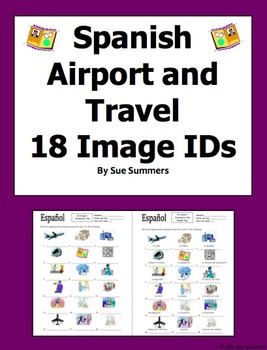 Preview of Spanish Airport and Travel 18 Vocabulary IDs - El Aeropuerto y Viajar