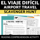 Spanish Airport Travel Vocab Scavenger Hunt Reading Compre