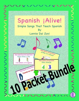 Preview of Spanish ¡Alive! Musical Mini-lessons – Packet Bundle