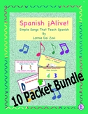 Spanish ¡Alive! Musical Mini-lessons – Packet Bundle