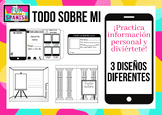 Spanish All About Me: 3 Printables: Phone, Museum, ID Card