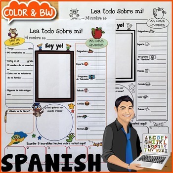 Preview of Spanish All About Me Worksheet {All About Me Paper in Spanish - Todo Sobre Mí}