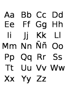 Preview of Spanish Alphabet