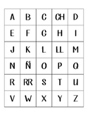 Spanish Alphabet Bingo Cards